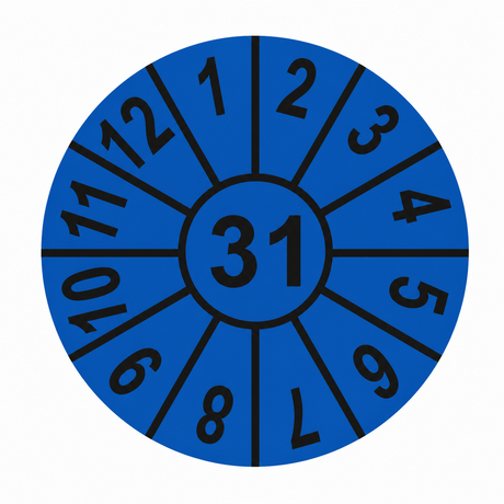 Tüv-Marke 2031 blau