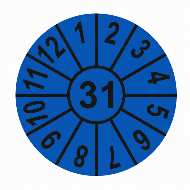 Tüv-Marke 2031 blau