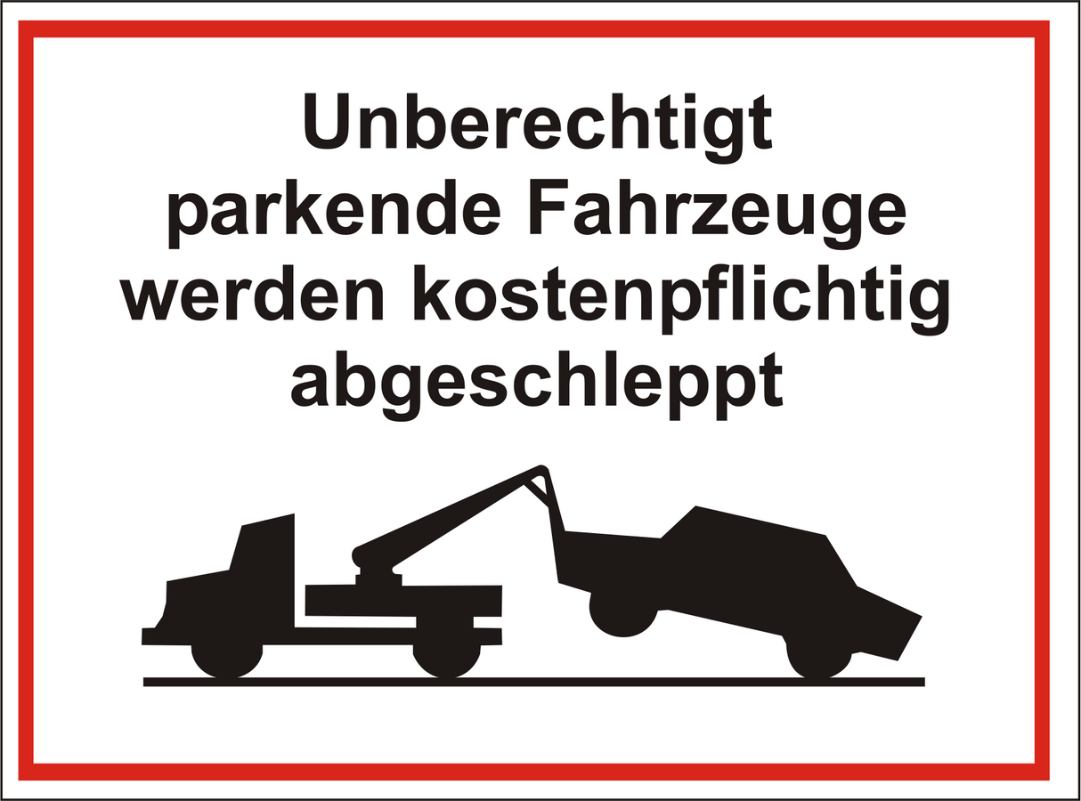 Parkplatzschild mit Text und Symbol