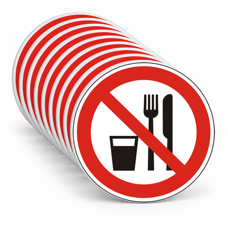 Verbotsschild Essen und Trinken verboten – Mehrfachpack