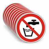 Verbotsschild kein Trinkwasser – ISO 7010 – Mehrfachpack