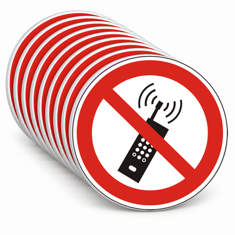 Verbotsschild Mobilfunk / Handy Verbot – Mehrfachpack
