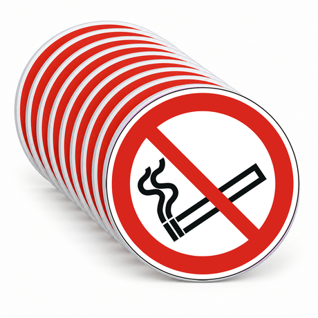 Verbotsschild Rauchen verboten – ISO 7010 – Mehrfachpack