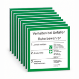 Verhalten bei Unfällen – ISO 7010 – Mehrfachpack