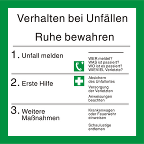 Verhalten bei Unfällen