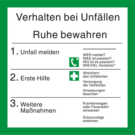 Verhalten bei Unfällen