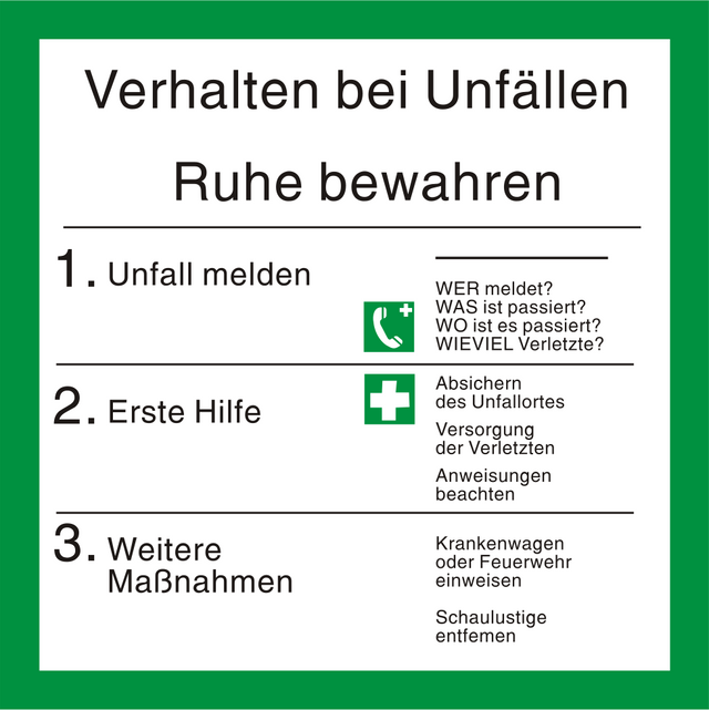 Verhalten bei Unfällen