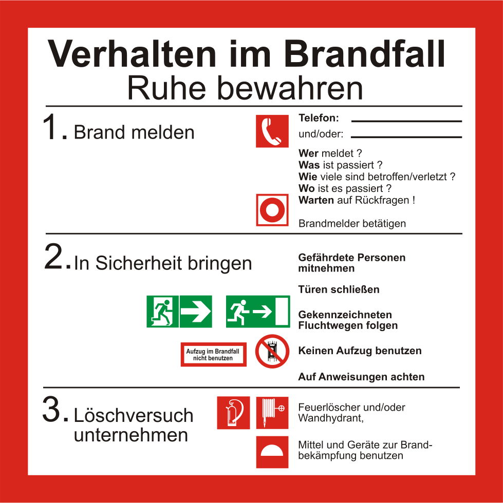 Verhalten im Brandfall