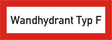 Brandschutzschild "Wandhydrant Typ F"