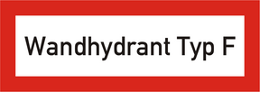Brandschutzschild "Wandhydrant Typ F"