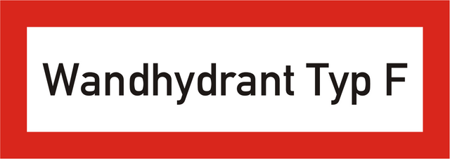 Brandschutzschild "Wandhydrant Typ F"