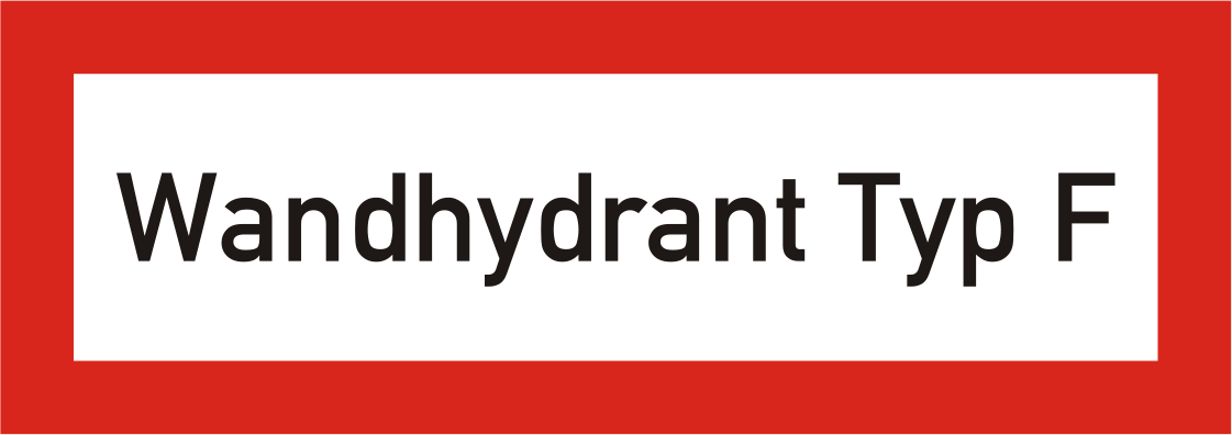 Brandschutzschild "Wandhydrant Typ F"