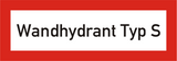Brandschutzschild "Wandhydrant Typ S"