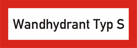 Brandschutzschild "Wandhydrant Typ S"