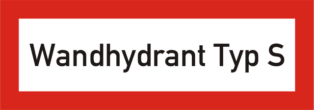 Brandschutzschild "Wandhydrant Typ S"