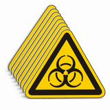 Warnschild Warnung vor Biogefährdung – Mehrfachpack