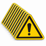 Warnschild Warnung vor einer Gefahrenstelle / Allgemeines Warnzeichen – ISO 7010 – Mehrfachpack