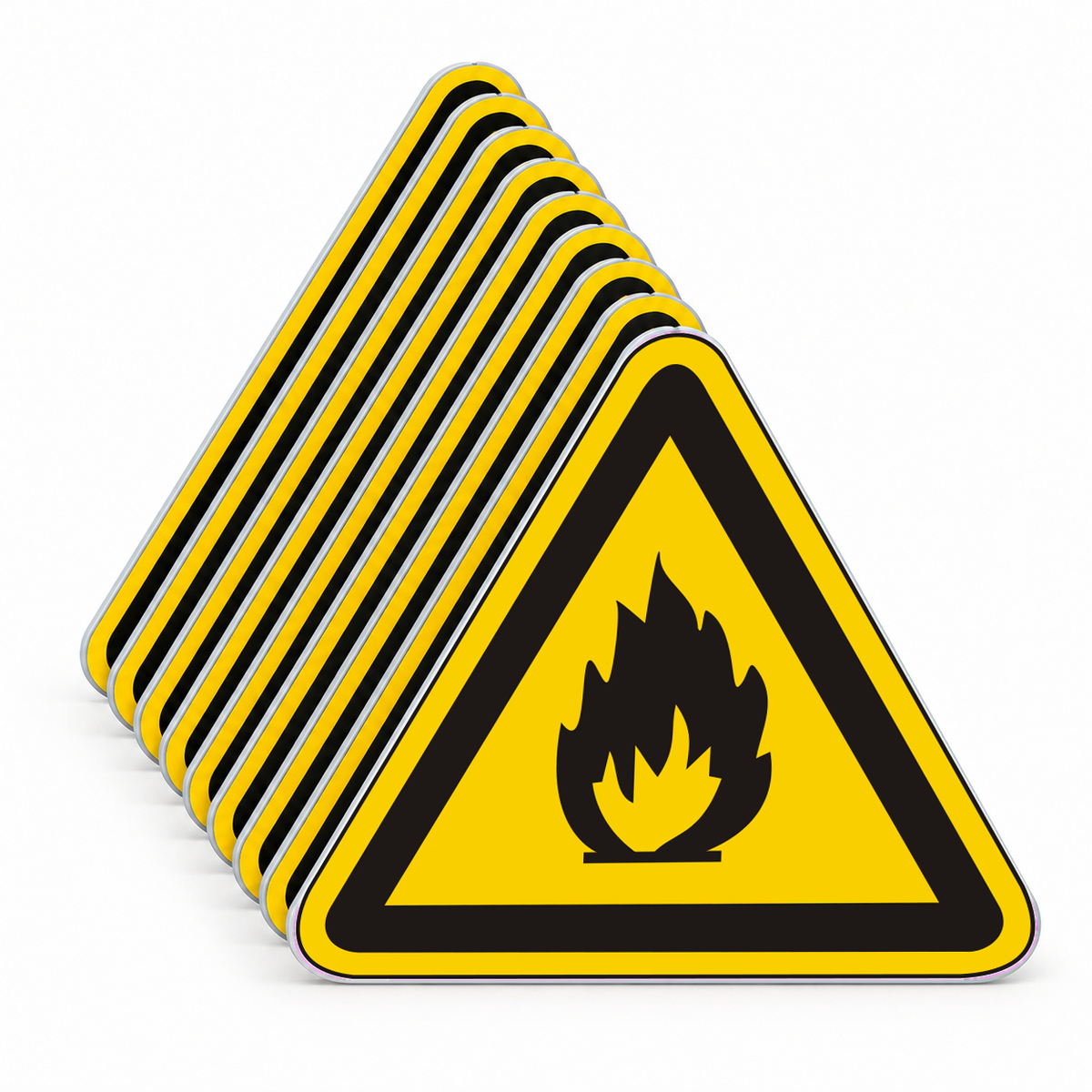 Warnschild Warnung vor feuergefährlichen Stoffen – Mehrfachpack