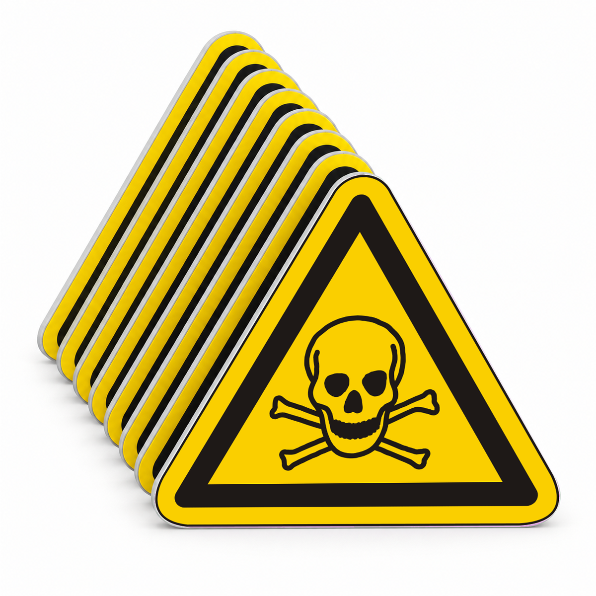 Warnschild Warnung vor giftigen Stoffen – ISO 7010 – Mehrfachpack