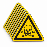 Warnschild Warnung vor giftigen Stoffen – ISO 7010 – Mehrfachpack