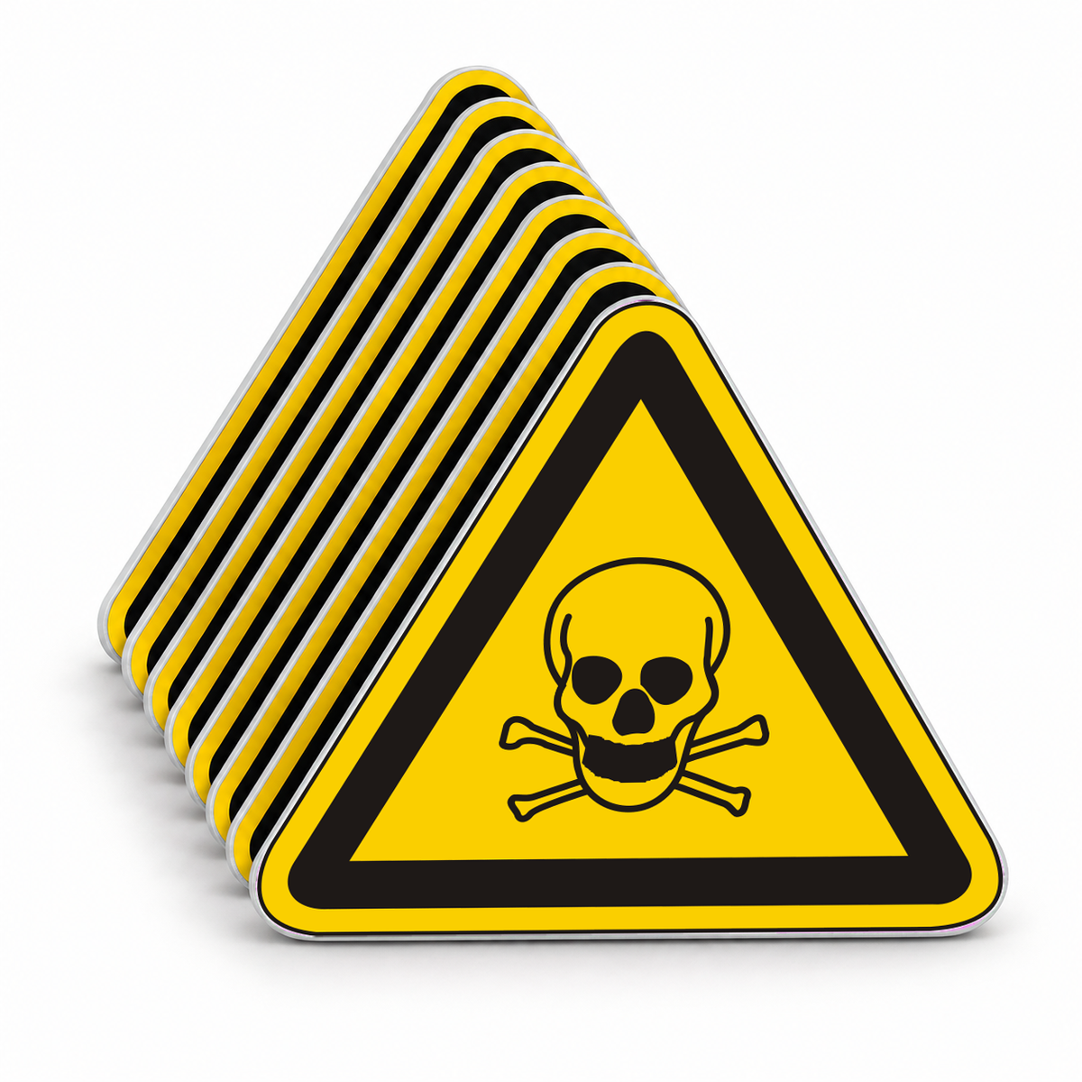 Warnschild Warnung vor giftigen Stoffen – Mehrfachpack