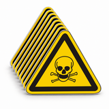 Warnschild Warnung vor giftigen Stoffen – Mehrfachpack