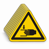 Warnschild Warnung vor Handverletzungen – ISO 7010 – Mehrfachpack