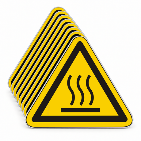 Warnschild Warnung vor heißer Oberfläche – ISO 7010 – Mehrfachpack