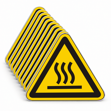 Warnschild Warnung vor heißer Oberfläche – Mehrfachpack