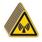 Warnschild Warnung vor nicht ioisierender elektromagnetischer Strahlung – Mehrfachpack