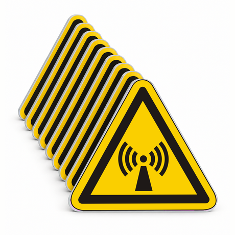 Warnschild Warnung vor nichtionisierender/ elektromagnetischer Strahlung – ISO 7010 – Mehrfachpack