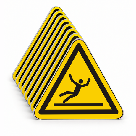 Warnschild Warnung vor Rutschgefahr – ISO 7010 – Mehrfachpack
