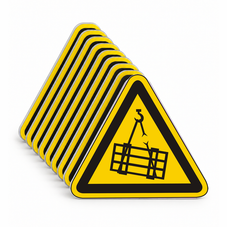 Warnschild Warnung vor schwebender Last – Mehrfachpack