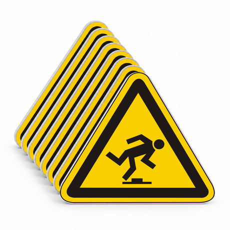 Warnschild Warnung vor Stolpergefahr – Mehrfachpack