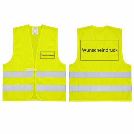Warnweste mit 1 farbigem Druck — gelb