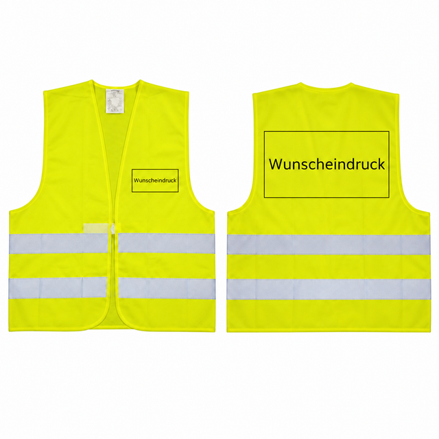 Warnweste mit 1 farbigem Druck — gelb