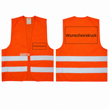 Warnweste mit 1 farbigem Druck — orange