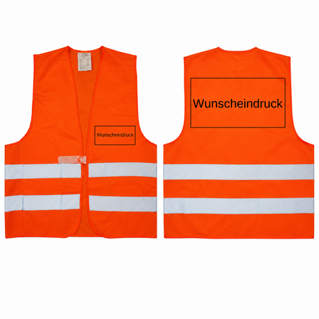 Warnweste mit 1 farbigem Druck — orange