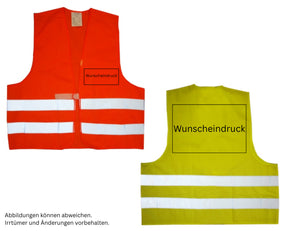 Warnweste mit 1 farbigem Druck