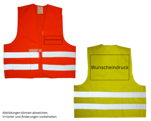 Warnweste mit 1 farbigem Druck