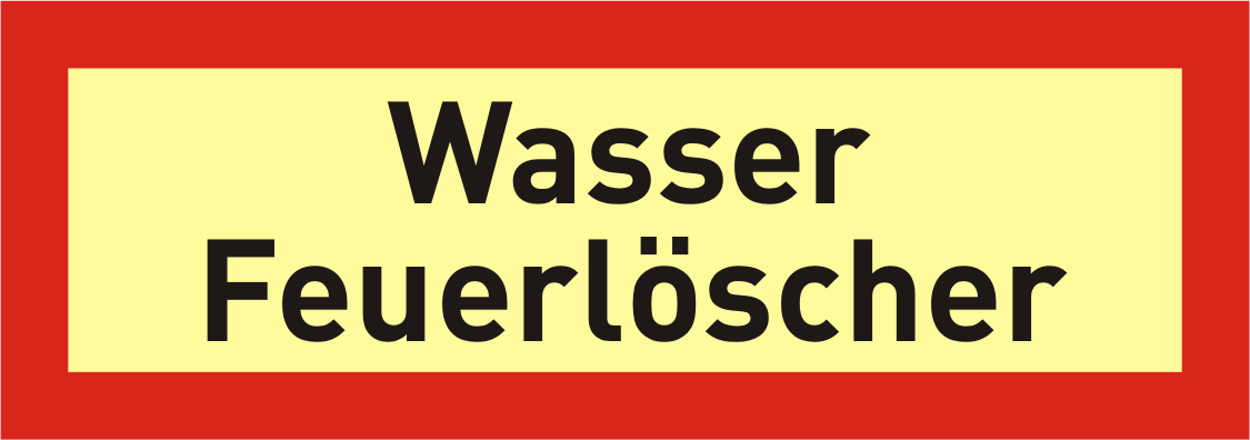 Brandschutzschild "Wasser Feuerlöscher"