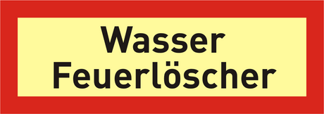 Brandschutzschild "Wasser Feuerlöscher"