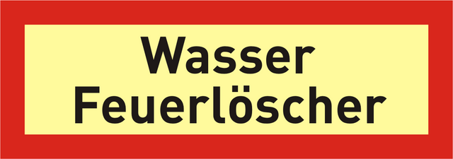 Brandschutzschild "Wasser Feuerlöscher"