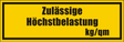 Zulässige Höchstbelastung kg/qm